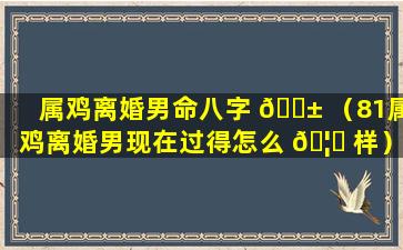 属鸡离婚男命八字 🐱 （81属鸡离婚男现在过得怎么 🦋 样）